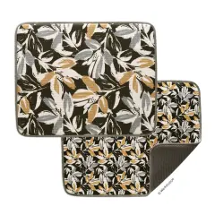 Leaf Tiles Microfiber Dish Drying Mats, Set of 2