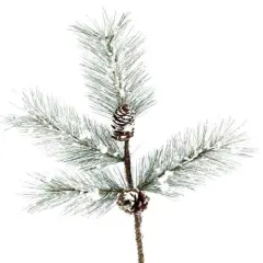 18" Artificial Winter Pine Spray - Long-Lasting Greenery for Wreaths, Arrangements, and Seasonal Decor-XX1578