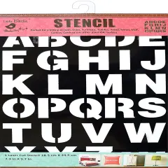 Little Birdie Reusable Stencil 7.3"X9.7"-Alphabet Upper Case
