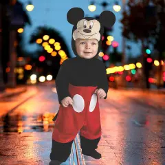 Infant Mickey Mouse Costume Jumpsuit with Tail and Headpiece