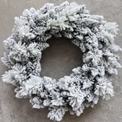Perfect Holiday 24 inch Wreath Snow Flock