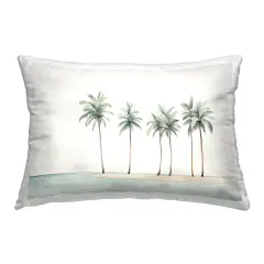 Summer Palms in a Line Decorative Printed Throw Pillow Design by Arlington Prints, 14 x 7 x 20
