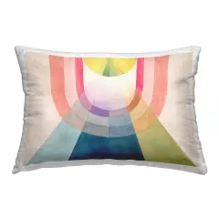 Abstract Arches & Rays Outdoor Printed Pillow Design by Grace Popp, 14 x 7 x 20