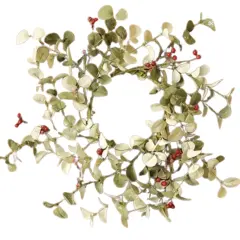 Winter Silver Dollar Wreath 16"