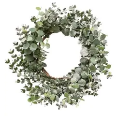 Snowy Eucalyptus Wreath 22"