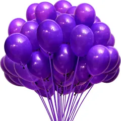 Dark Purple Balloons 12 inch 100 Pack Deep Royal Purple Latex Balloons for Women Girl Birthday Baby Shower Wedding Bachelorette Party Decorations