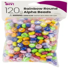ROUND ALPHA BEADS RAINBOW-ROUND ALPHA BEADS RAINBOW