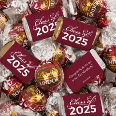 65 Pcs Graduation Candy Party Favors Class of 2025 Hershey's Miniatures and Truffles by Just Candy