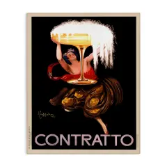 Stupell Industries Vintage Contratto & Woman Canvas By Leonetto Cappiello