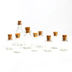 Clear Glass Bottle 9pc