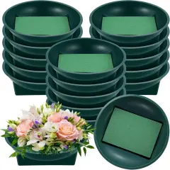 16 Sets Flower Foam Blocks with Bowl Kit Square Floral