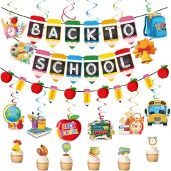 21 Pcs Back To School Decorations Banners