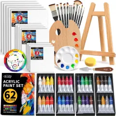 62 Pcs Canvas Painting Kits