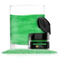 Brew Glitter - Green Edible Drink Glitter (4g, x1 Flip-Cap Jar) for Beer, Cocktails and Beverages