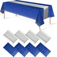 8Pack Disposable Plastic Tablecloths