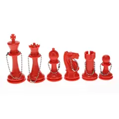 New Keychain Bag Tag Chessmen -Includes 16 pieces in Assorted Colors