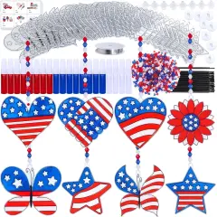 24 Sets Patriotic Suncatchers Ornaments Decorations