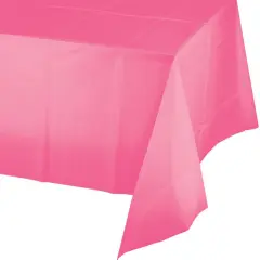 12 pc Bulk Candy Pink Plastic Table Covers