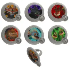 How to Train Your Dragon Dragon Shield Cupcake Rings 12ct