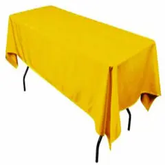 Classic Yellow Rectangular Tablecloth 60&times;144 Inch for Party & Catering