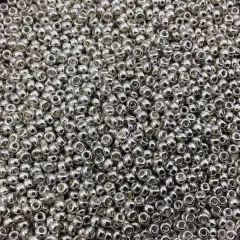 Galvanized Silver Miyuki Japanese Round rocailles Glass Seed Beads 11/0 Approximately 23 Grams 5-inch Tube