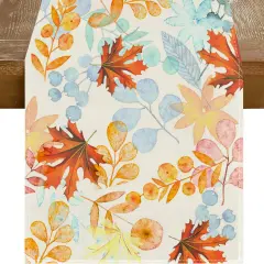 Fall Maple Leaf Table Runner 13x72 Inch Long
