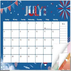 Desk Calendar 2025-2026 - June 19 Month Blue - 17"x11.5"