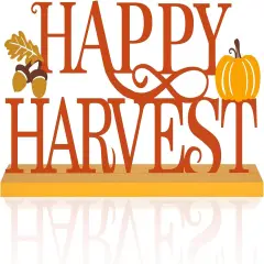 Metal Happy Harvest Sign Fall Decoration