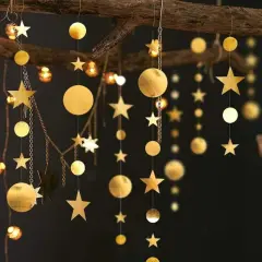 Gold Star Garlands Party Decorations Hanging