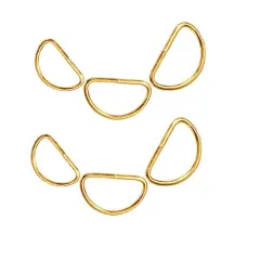 Metal D Ring 1 Inch Brass Plated Loop Ring