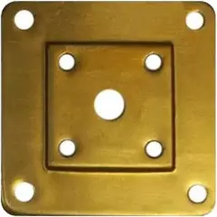 3 Inch Square Vented Solid Brass Vase Cap for Lamps, Fixtures, & Lamp Making