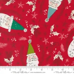 Cozy Wonderland Red Christmas Santa 44"/45" Fabric Per Yard