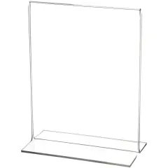 Plymor Clear Acrylic Sign Display / Literature Holder (Bottom-Load), 6" W x 8" H