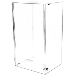 Plymor Clear Acrylic Locking Display Case with Sliding Back, No Shelf, 20.75" H x 12.25" W x 10" D