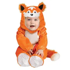 Baby Fox Infant Costume with Hood Tail and Footed Jumpsuit Size 12-24 Months
