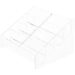 Plymor Clear Acrylic 8-Pocket Business Card Holder & Display (Horizontal) 4.75" H x 8" W x 6.25" D