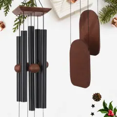 Wind Chimes Outdoor Deep Tone, Memorial Wind Chimes Outdoor, Gifts for Housewarming/ Mother Day/ Christmas, Outdoor Decor for Patio, Garden, Yard, Home (36 Inch Black Wind Chime)