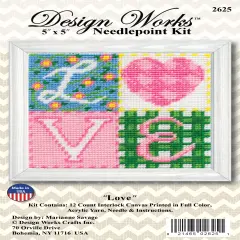 Design Works Needlepoint Kit 5"X5"-Love