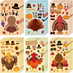 Crafts for Kids - DIY Turkey Stickers
