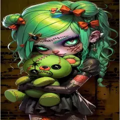 Gothic Diamond Art Kits for Adults,Diamond Painting Kits for Adults,DIY Round Full Drill Diamond Dot,5D Diamond Painting for Adults,Crystal Art Gem Art for Home Decor 12x16inch