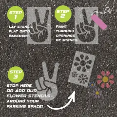 Peace Parking Space Stencil | High School Senior Parking Spot Stencil | Reusable Stencil | Stencil Ease |