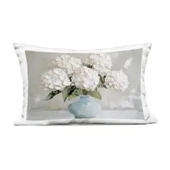 Stupell Industries Modern Dappled Hydrangea Bouquet Outdoor Pillow, 14 x 7 x 20