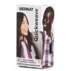 Bernat Scarf Weaving Kit 24 pack-Purple Tartan