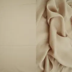 1 Yard Soft Rayon Crepon Fabric Solid Woven Textured Drapery Accent 50/51" Width STONE