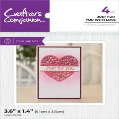 Crafter's Companion Stamp & Die-Just For You With Love