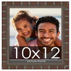 10x12 Modern Bamboo Picture Frame with UV-Resistant Acrylic & Acid Free Backing, Available in5 Finishes - Gold, Silver, Brown, Black, and Natural