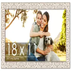 Refined White Picture Frame - UV Acrylic, Backing Board, Hanging Hardware Included