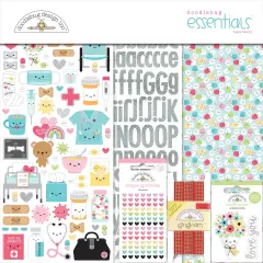 Doodlebug Essentials Page Kit 12"X12"-Happy Healing