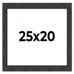 Traditional Black Picture Frame - UV Acrylic, Backing Board, Hanging Hardware Included