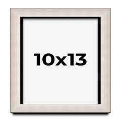 Photo Size Minimalist Shadow Box Silver Picture Frame - UV Acrylic, Backing, Hanging Hardware